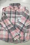 Pink Plaid Button Up Shirt