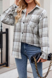 Flannel Plaid Button Up Shirt with Pocket