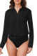 Plain Button Up One Piece Bodysuit