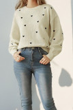 Heart Pattern Knitting Sweater