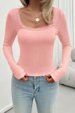 U Neck Plain Knitting Top