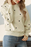 Heart Pattern Knitting Sweater