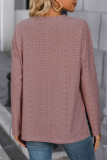 Eyelet Jacquard Long Sleeves Top