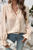 Plain Button UP Puff Sleeves SHirt
