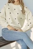 Heart Pattern Knitting Sweater