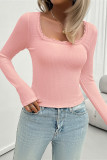 U Neck Plain Knitting Top
