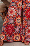 High Waist Printed Wide Leg Pants