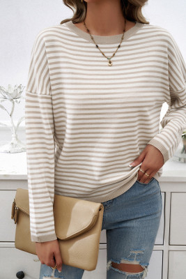 Stripes Knitting Pullover Sweater
