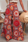 High Waist Printed Wide Leg Pants