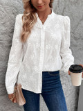 White Lace Jacquard Shirt