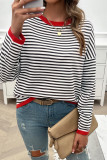 Stripes Knitting Pullover Sweater