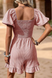 Square Neck Smocked One Piece Romper