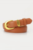 Plain Leather Buckle Belt