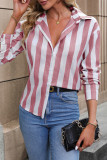 Colorblock Stripes Button UP Shirt