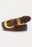 Plain Leather Buckle Belt