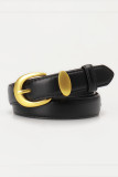 Plain Leather Buckle Belt