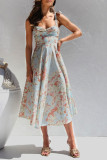 Floral Spaghetti Midi Dress