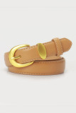 Plain Leather Buckle Belt