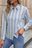 Colorblock Stripes Button UP Shirt