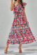 Drop Shoulder Ruffle Floral Dress