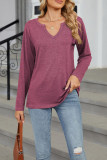Plain Crew Neck Long Sleeves Top