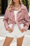 Oversized Stripes Long Sleeves Shirt