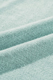 Mineral Blue Waffle Knit Patchwork Exposed Seam Raglan Sweatshirt