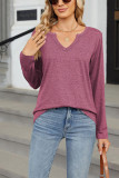 Plain Crew Neck Long Sleeves Top