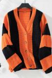 Front Open Colorblock Cardigan