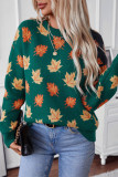 Maple Leaves Knitting Sweater