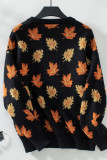 Maple Leaves Knitting Sweater