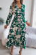 V Neck Floral Ruffle Dress