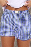 High Waist Plaid Shorts