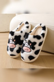 Cow Print Fleece Slipper