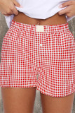 High Waist Plaid Shorts