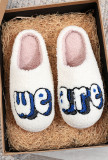 WE ARE Pattern Fleece Slipper