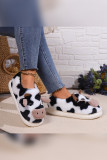 Cow Print Fleece Slipper