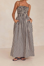 Zebra Stripes Spaghetti Dress