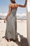 Zebra Stripes Spaghetti Dress