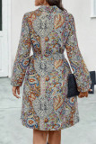 Boho Paisley Printed Shirt Dress