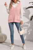V Neck Knitting Vest Sweater