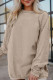 Smoke Gray Ribbed Corduroy Oversized Sweatshirt
