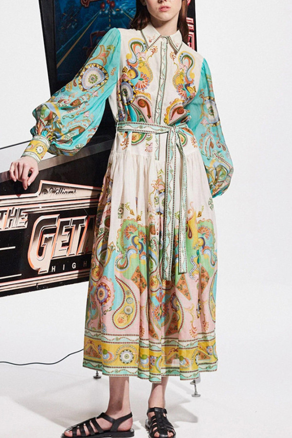 Bohemia Style Puff Sleeves Dress