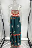 Printed Spaghetti Maxi