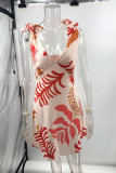 Tie Knot Printed Mini Dress