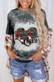 CozyMy Mama Tried Aztec Cowhide Leopard Heart Graphic Tee