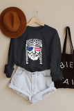 CozyMy Letter Print America Flag Sweatshirt