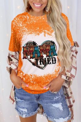 CozyMy Mama Tried Aztec Cowhide Leopard Heart Graphic Tee