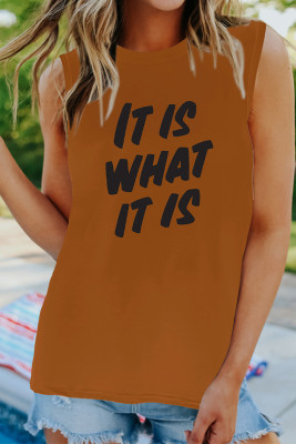 EnsembleElegance IT IS WHAT IT IS Print Tank Top