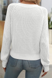 Eyelet Sleeves Knitting Sweater